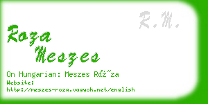 roza meszes business card